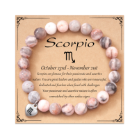 Zodiac Bracelet for Women Girls Horoscope Constellation Natural Stone Unique Bithday Gift-AL001-Scorpio