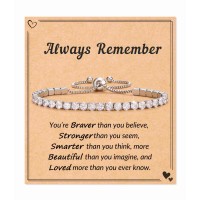 Cubic Zirconia Classic Tennis Bracelet Gifts for Women Teen Girls -AZ002-Remeber