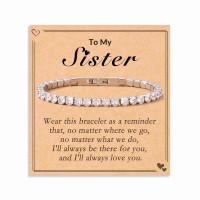 Cubic Zirconia Classic Tennis Bracelet Gifts for Women Teen Girls-Z001-Sister