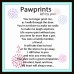 Pet Pawprints Let by You Memorial GIfts for Who lost the furbaby ME-G-01