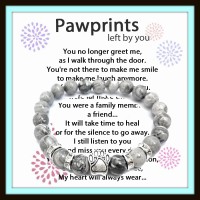 Pet Pawprints Let by You Memorial GIfts for Who lost the furbaby ME-G-01